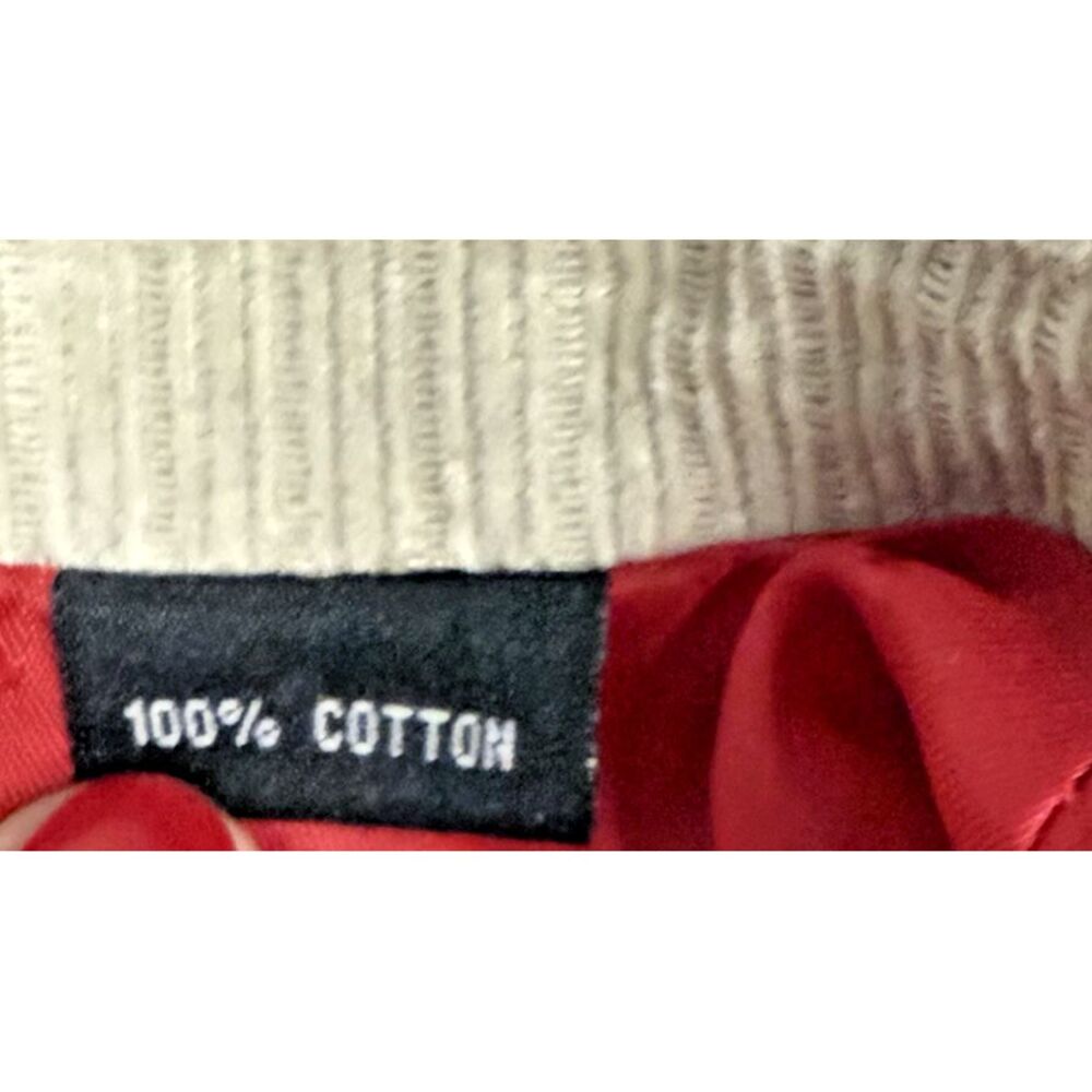 Franky Max Men's Corduroy Sport Coat L Khaki Embroidered Embellished Motto READ - Picture 8 of 16